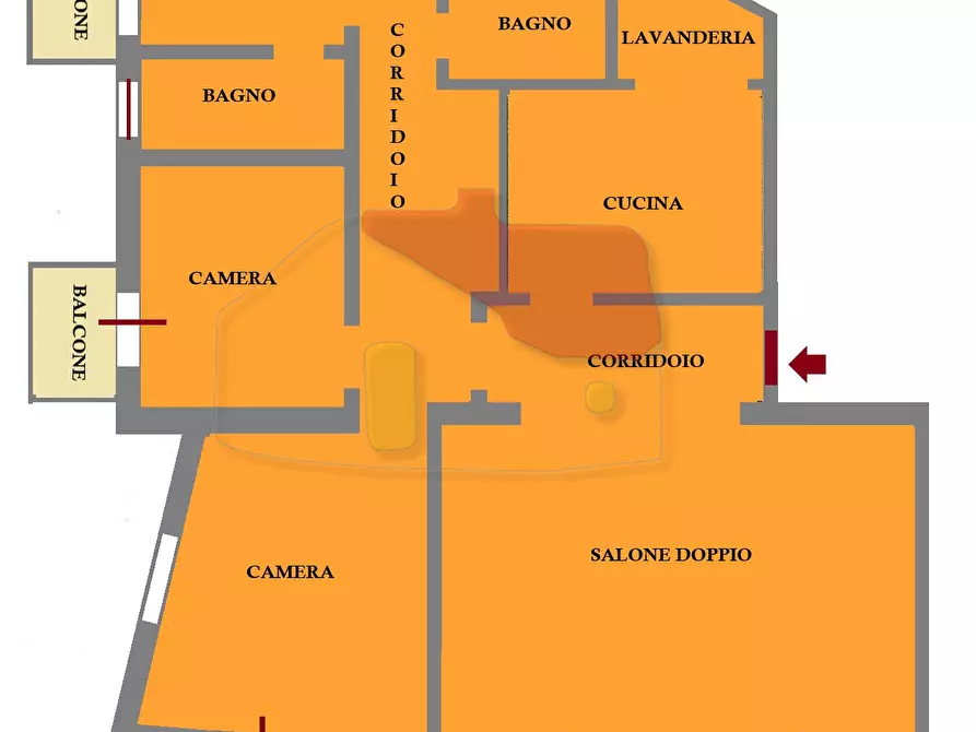 Immagine 24 di Quadrilocale in vendita  in Corso Marconi 1 a Ospedaletti