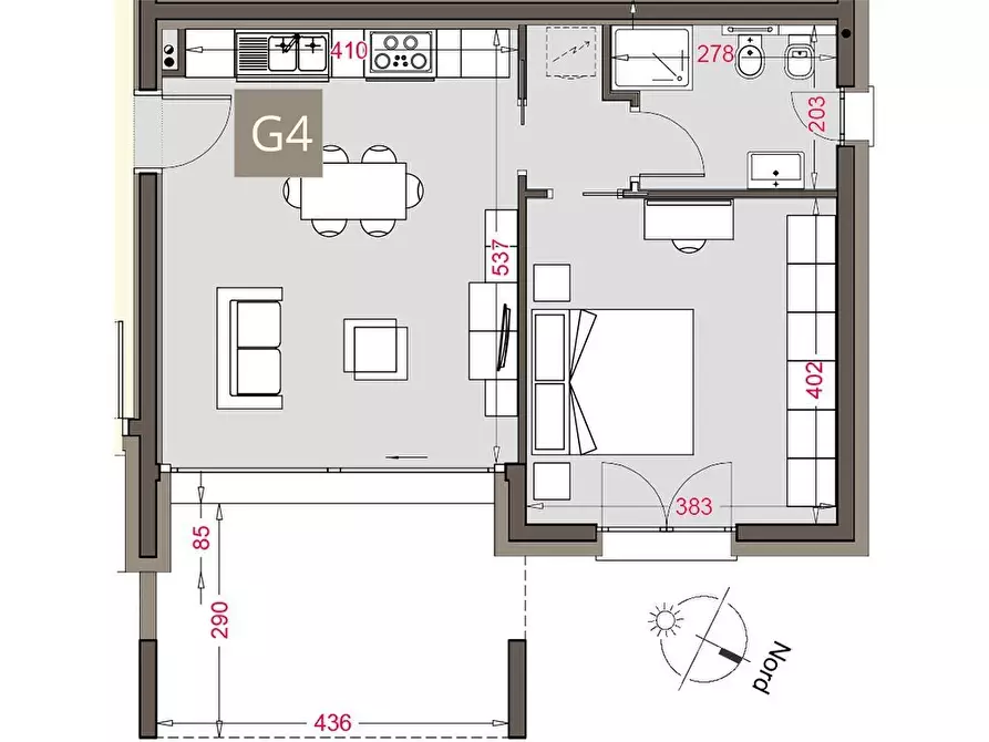 Immagine 5 di Bilocale in vendita  in via Belvedere 1 a Anzano Del Parco