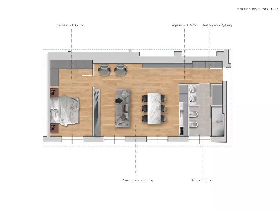 Immagine 6 di Bilocale in vendita  in VIA EINAUDI 4 a Como