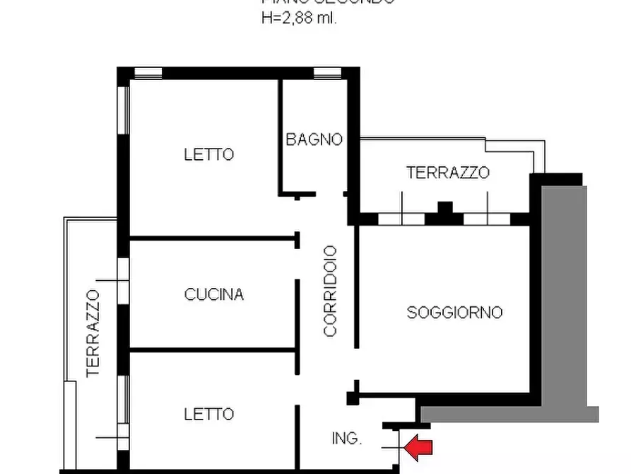 Immagine 2 di Appartamento in vendita  in Via Domenico Baroni 26 a Rovigo