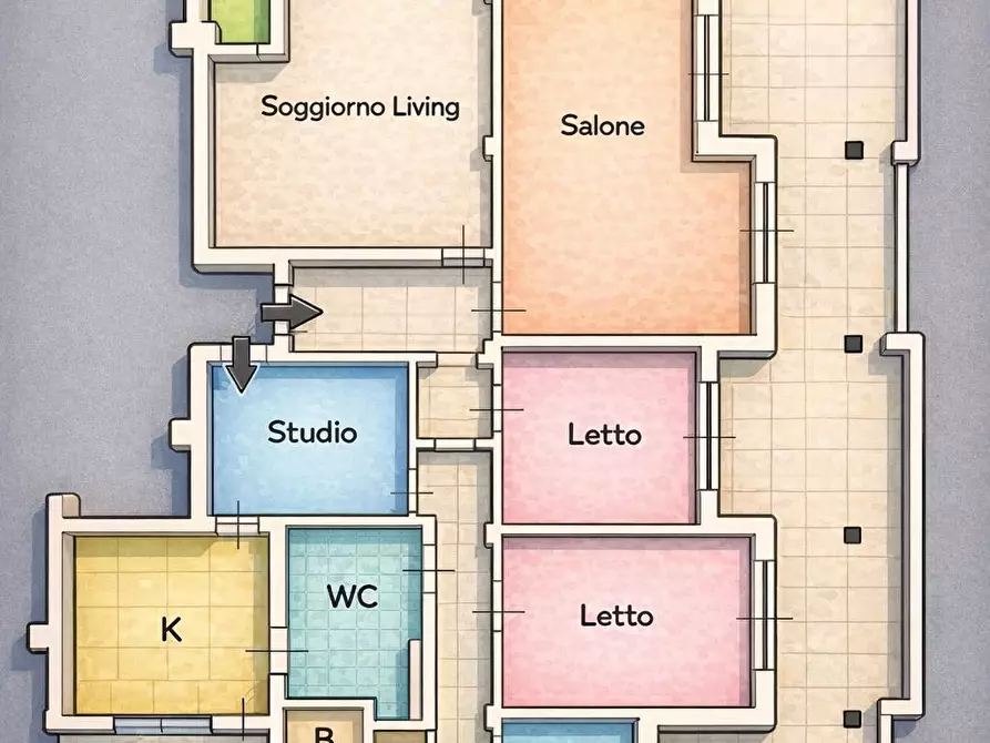 Immagine 22 di Attico in vendita  in Viale Scala Greca a Siracusa