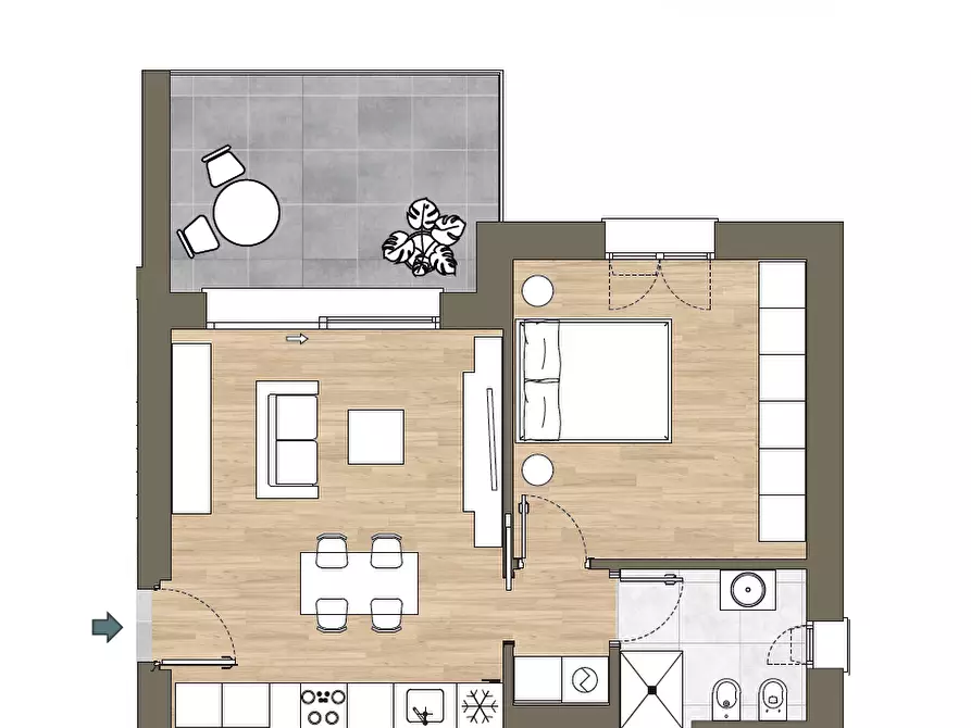 Immagine 4 di Bilocale in vendita  in Via San Giacomo 9 a Como