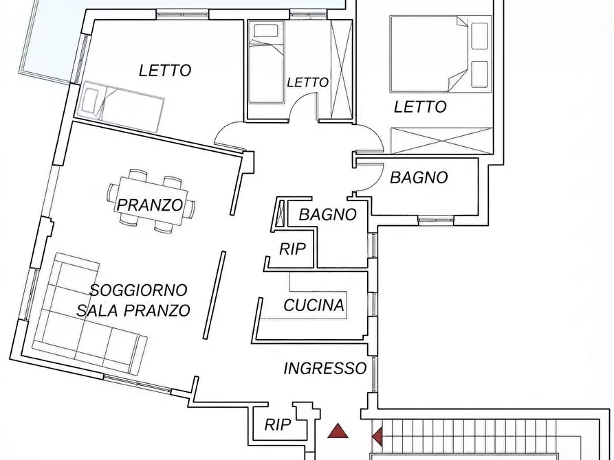 Immagine 24 di Quadrilocale in vendita  in Via Macedonia 92 a Roma