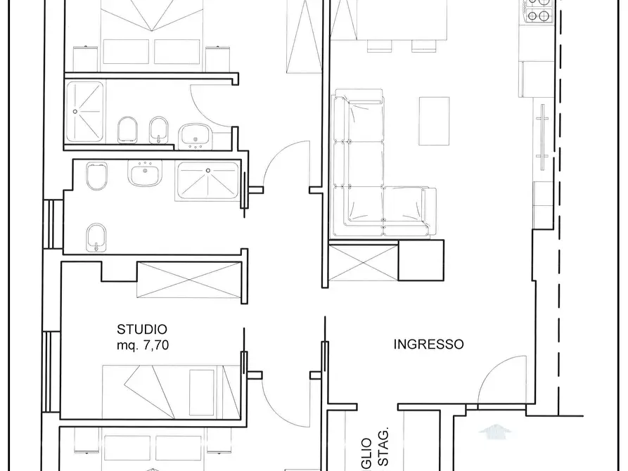 Immagine 2 di Quadrilocale in vendita  in Viale Alcide De Gasperi a San Benedetto Del Tronto