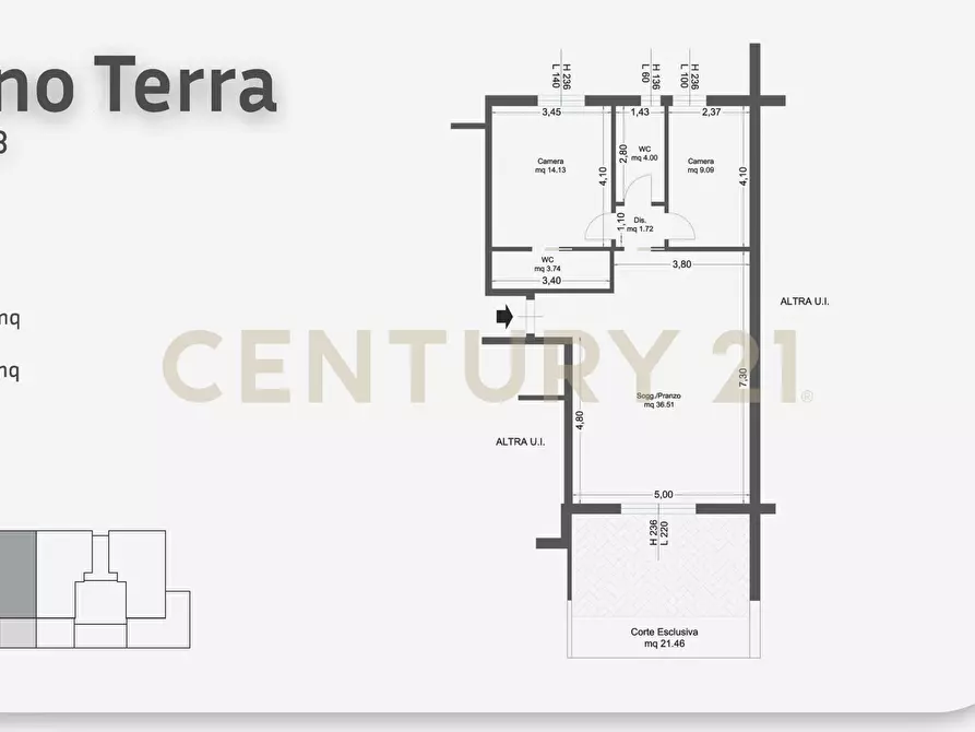 Immagine 2 di Trilocale in vendita  in Via Brasile 28 a Grosseto