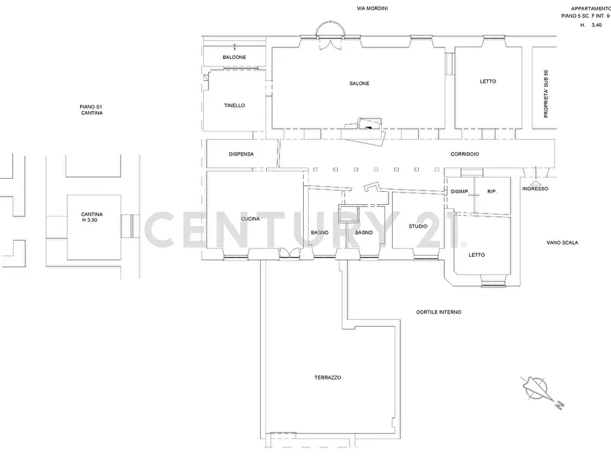 Immagine 38 di Attico in vendita  in Via Antonio Mordini 14 a Roma