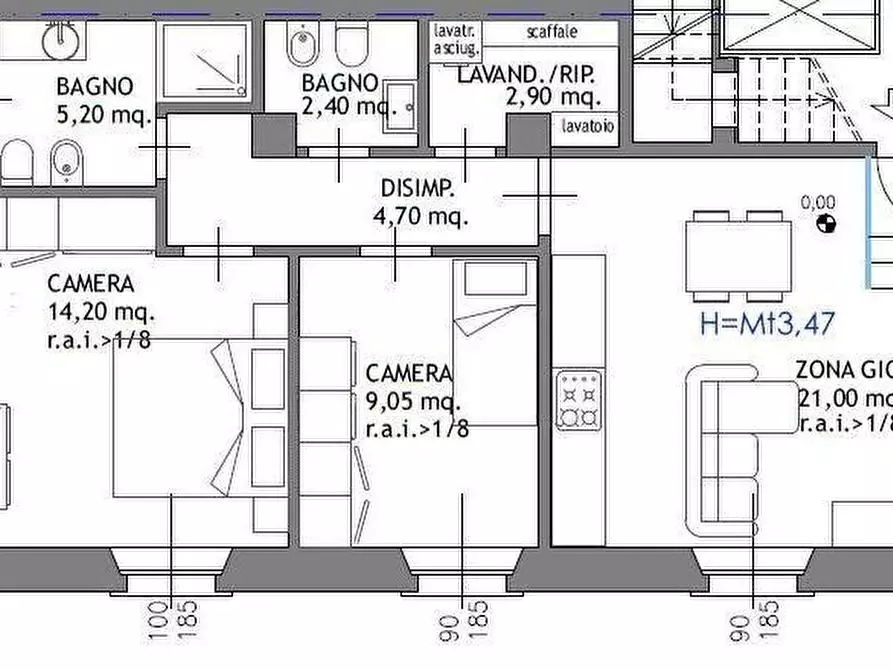 Immagine 17 di Trilocale in vendita  in Via Toscana 34 a Brescia