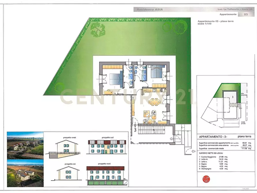 Immagine 4 di Trilocale in vendita  in Via Toffanelle Nuove a Zevio
