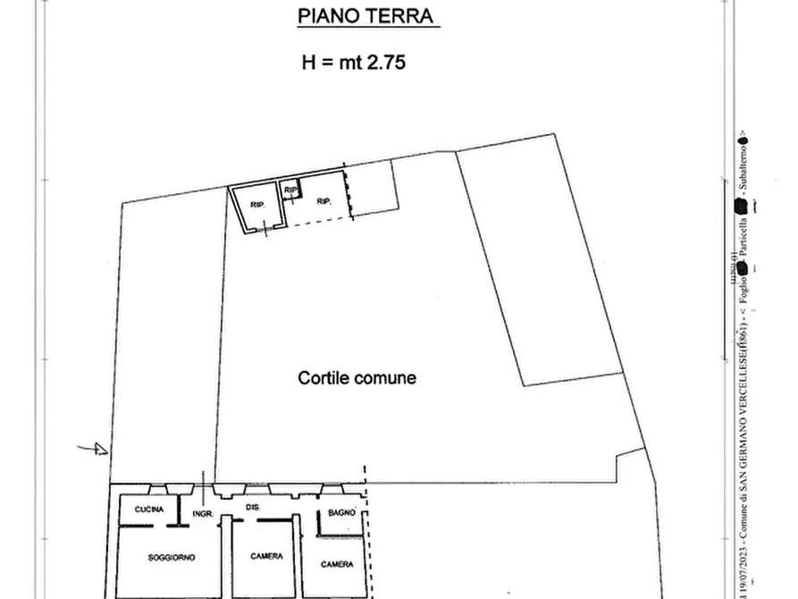 Immagine 42 di Palazzo in vendita  in via Galileo Ferraris 2 a San Germano Vercellese