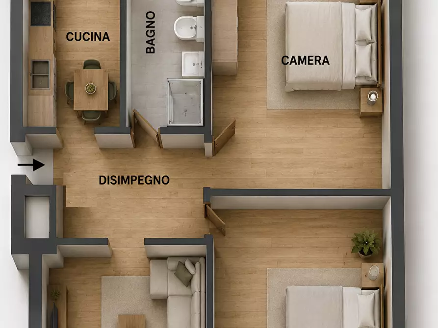 Immagine 22 di Trilocale in vendita  in Via Chivasso 27/A a Vercelli