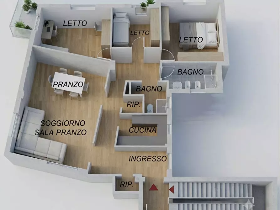 Immagine 21 di Quadrilocale in vendita  in Via Macedonia 92 a Roma
