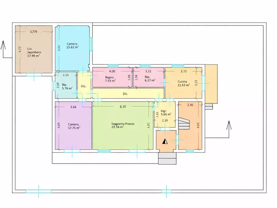 Immagine 3 di Villa in vendita  in VIALE SCALA GRECA a Siracusa