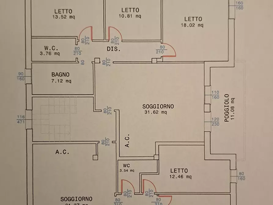 Immagine 11 di Trilocale in vendita  in Piazza Lorenzo Perosi 9 a Rovigo