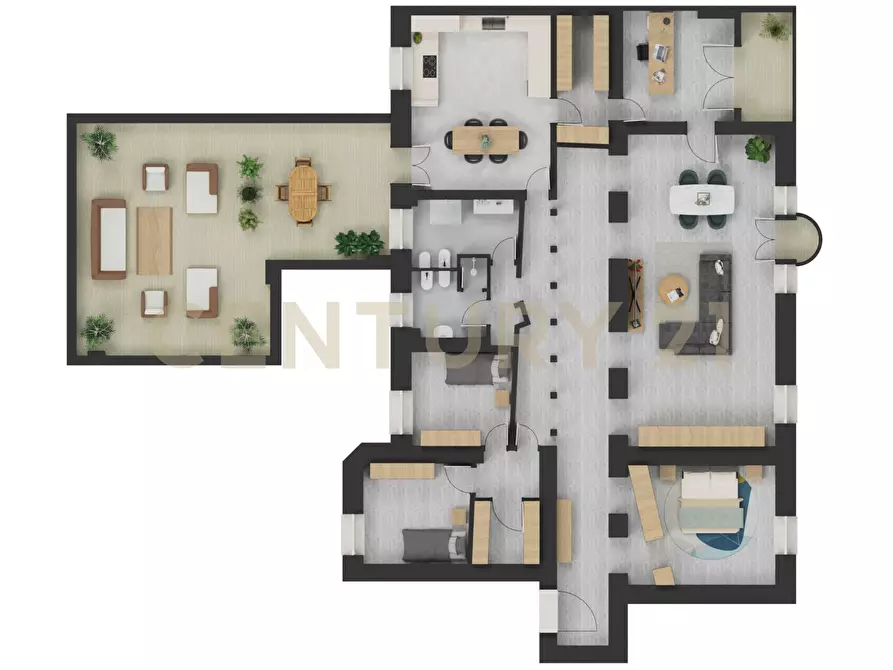 Immagine 37 di Attico in vendita  in Via Antonio Mordini 14 a Roma