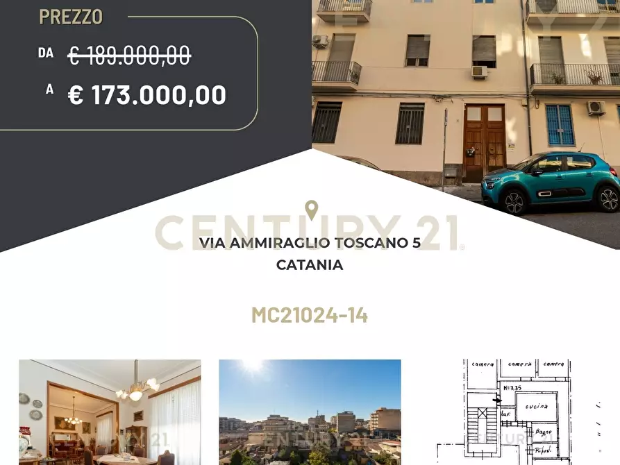 Immagine 1 di Quadrilocale in vendita  in Via Ammiraglio Toscano 5 a Catania