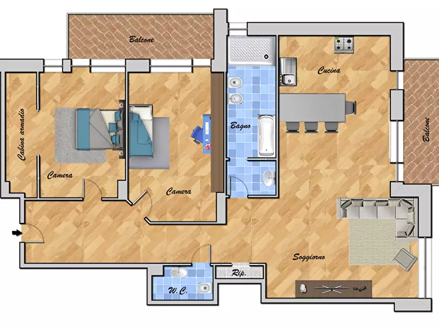 Immagine 36 di Trilocale in vendita  in VIA BRISCATA 33 a Genova