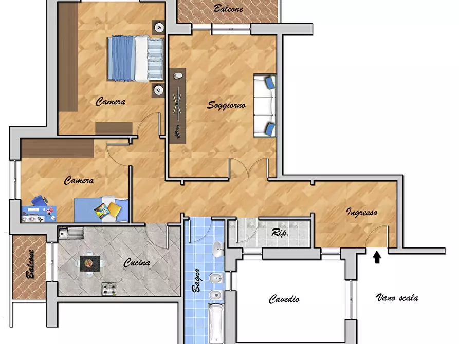 Immagine 36 di Trilocale in vendita  in VIA DONAVER 23 a Genova