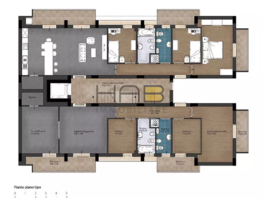 Immagine 3 di Quadrilocale in vendita  in Via Virgilio a Trapani