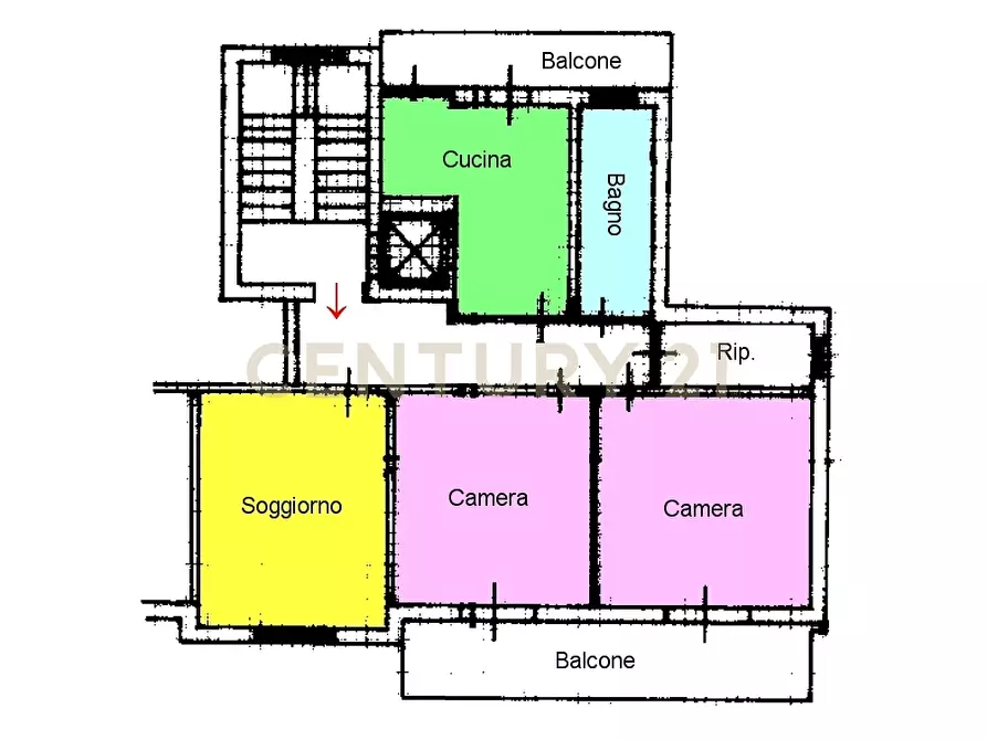 Immagine 25 di Trilocale in vendita  in Via Antonello da Messina 2 a Catania