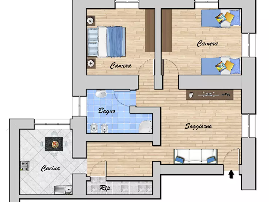 Immagine 28 di Trilocale in vendita  in VIA CHIARAVAGNA 5 a Genova