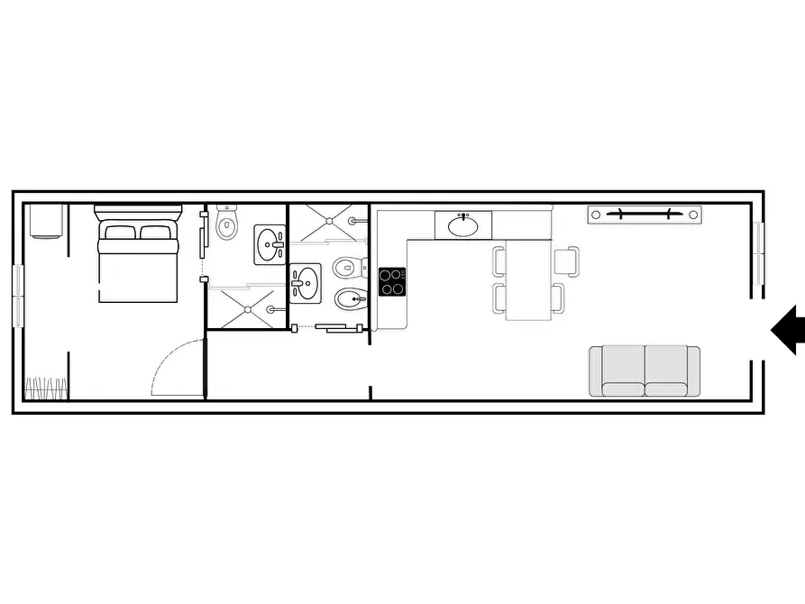 Immagine 13 di Bilocale in vendita  a Roma