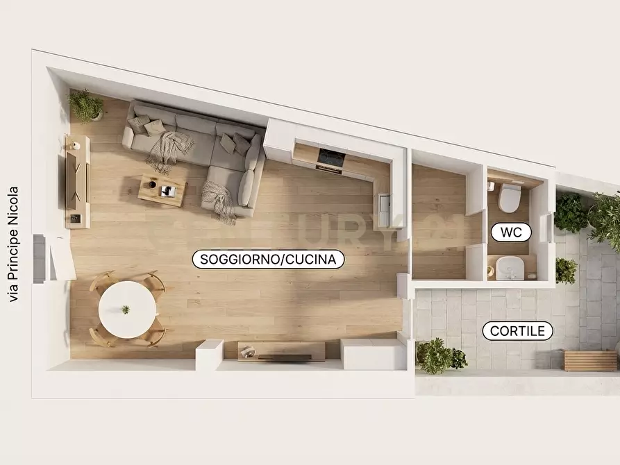 Immagine 4 di Locale commerciale in vendita  in Via Principe Nicola 80 a Catania