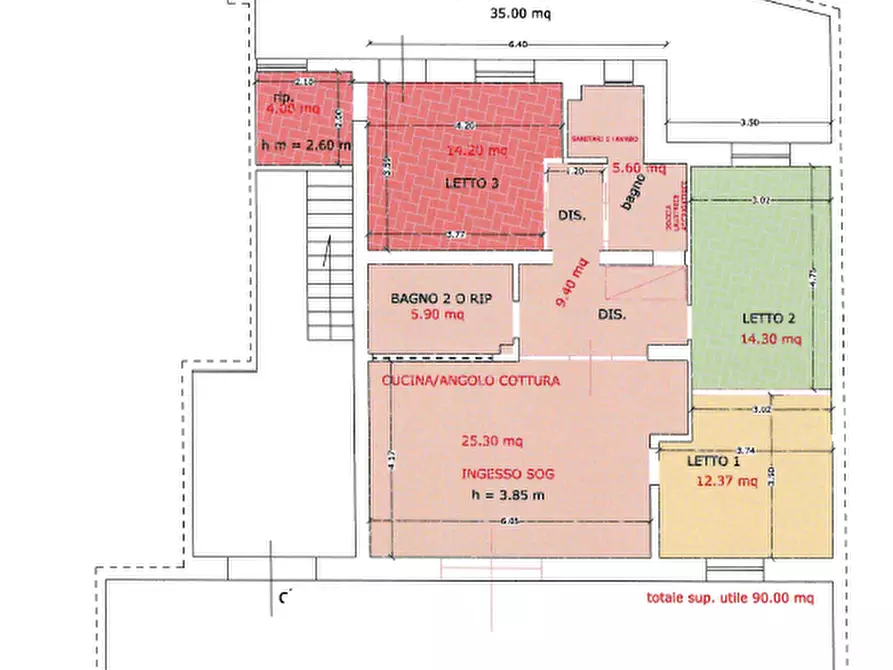 Immagine 27 di Trilocale in vendita  in Viale Japigia 27 a Lecce
