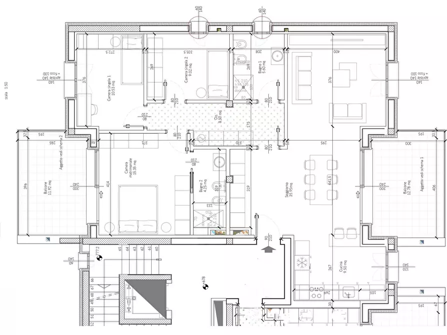 Immagine 2 di Quadrilocale in vendita  in Via San Giacomo 9 a Como