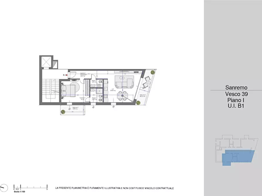 Immagine 17 di Bilocale in vendita  in Via Vesco 39 a San Remo