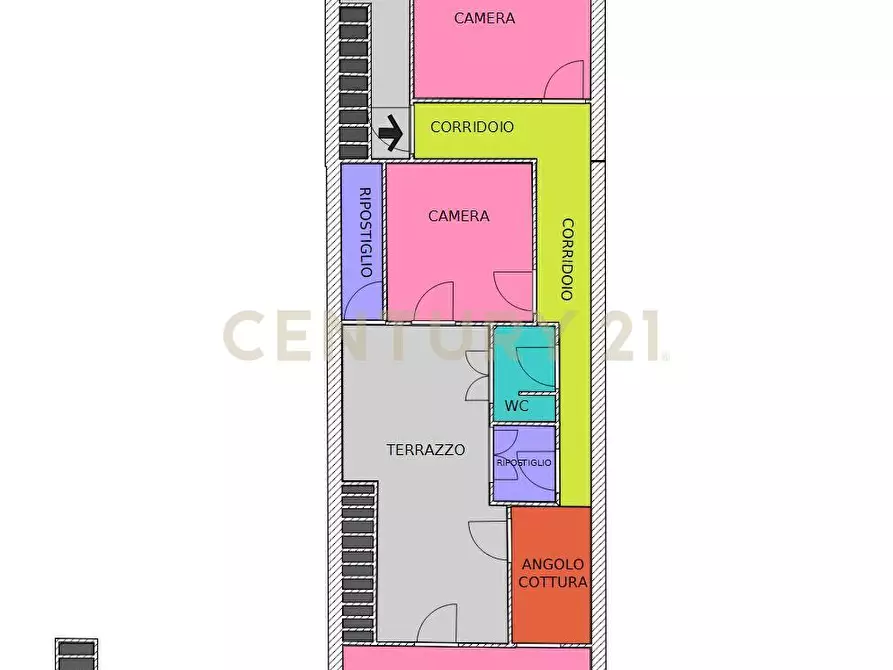 Immagine 2 di Porzione di casa in vendita  in Via Angelo Musco 7 a Mascalucia