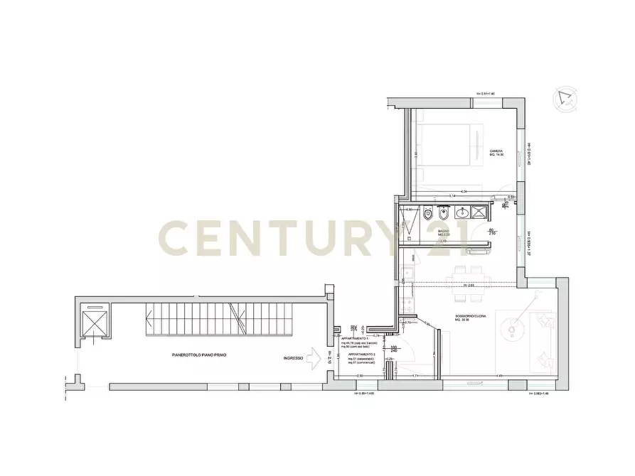 Immagine 11 di Bilocale in vendita  in Via Abano Terme 20 a Roma