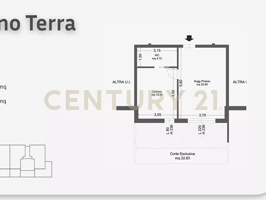 Immagine 3 di Bilocale in vendita  in Via Brasile 28 a Grosseto