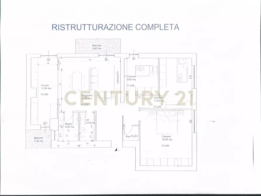 Immagine 2 di Pentalocale in vendita  in Viale Giulio Cesare 3 a Grosseto