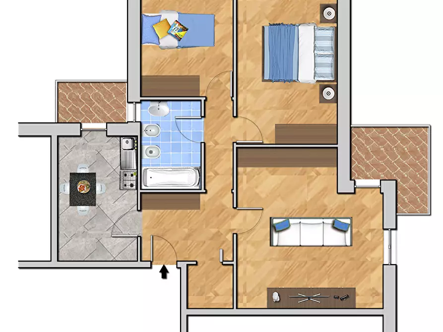 Immagine 44 di Trilocale in vendita  in VIA BORZOLI 54B a Genova