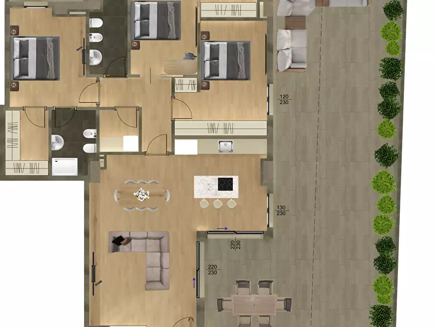 Immagine 19 di Quadrilocale in vendita  in Via Vincenzo Balsamo 6 a Lecce