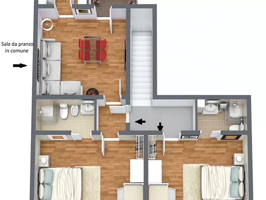 Immagine 2 di Trilocale in vendita  in Via Cesare Abba 48 a Catania