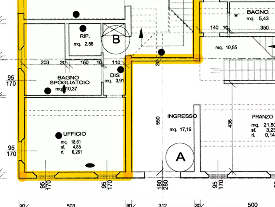 Immagine 25 di Porzione di casa in vendita  a Modena