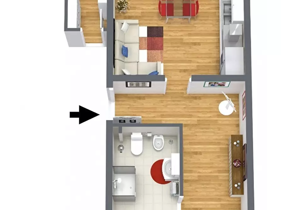 Immagine 3 di Trilocale in vendita  in Via Giuseppe Arimondi 85 a Catania