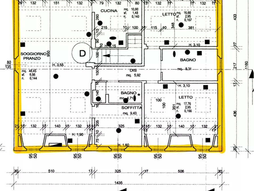 Immagine 26 di Porzione di casa in vendita  a Modena