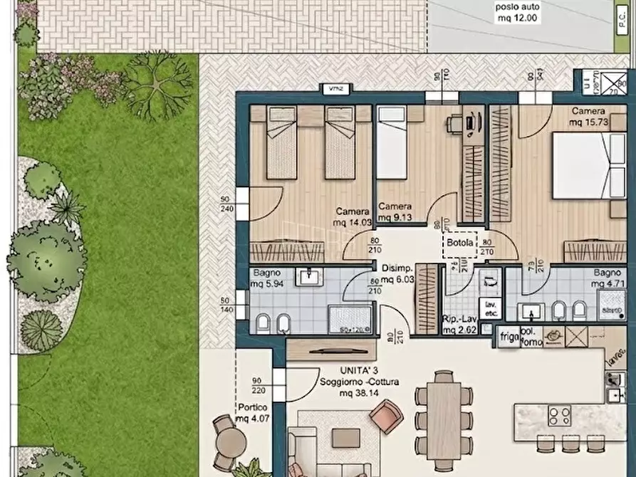Immagine 2 di Casa bifamiliare in vendita  in Viale dei Mille 63 a Rovigo