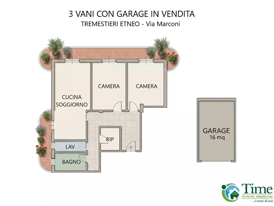 Immagine 34 di Trilocale in vendita  in Via G. Marconi 33 a Tremestieri Etneo