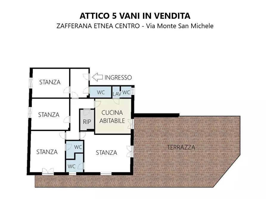 Immagine 3 di Attico in vendita  a Zafferana Etnea