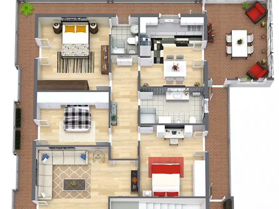 Immagine 2 di Quadrilocale in vendita  in Via Serra Belvedere 9 a Misterbianco