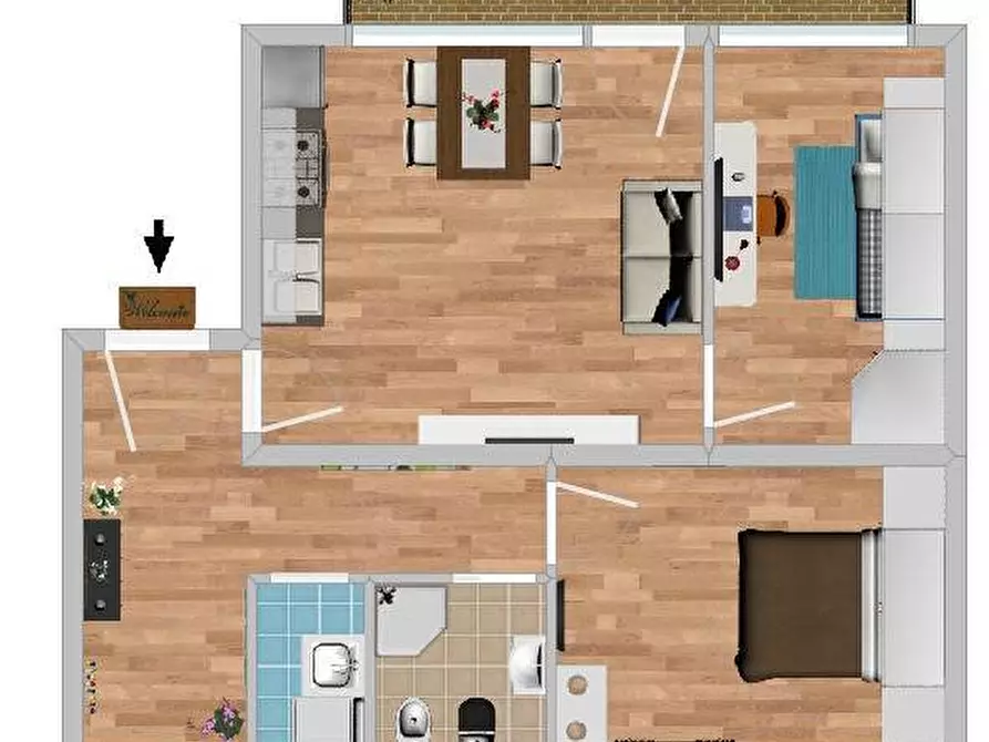 Immagine 5 di Trilocale in vendita  in Via Sonnino 35 a Catania