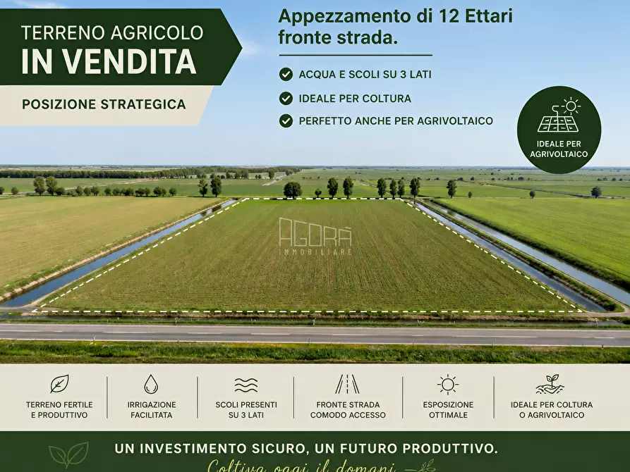 Immagine 1 di Terreno agricolo in vendita  a Giacciano Con Baruchella