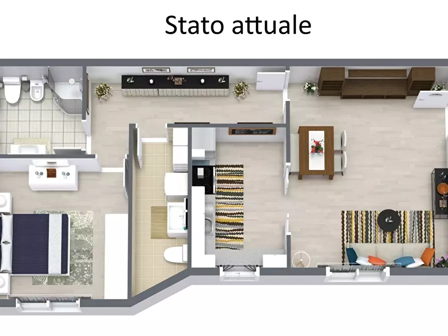 Immagine 2 di Bilocale in vendita  in Via Macello 42 a Catania