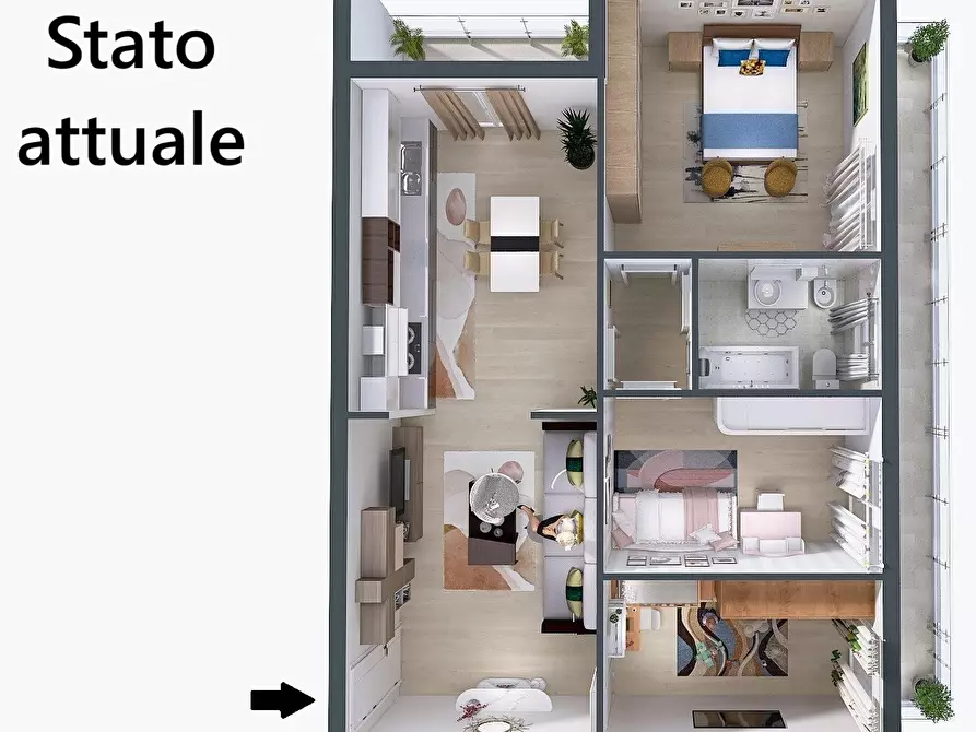 Immagine 2 di Appartamento in vendita  in Via Galermo 185 a Catania