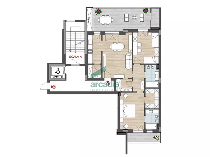 Immagine 23 di Trilocale in vendita  in Via Giuseppe Sangiorgi 3 a Bari