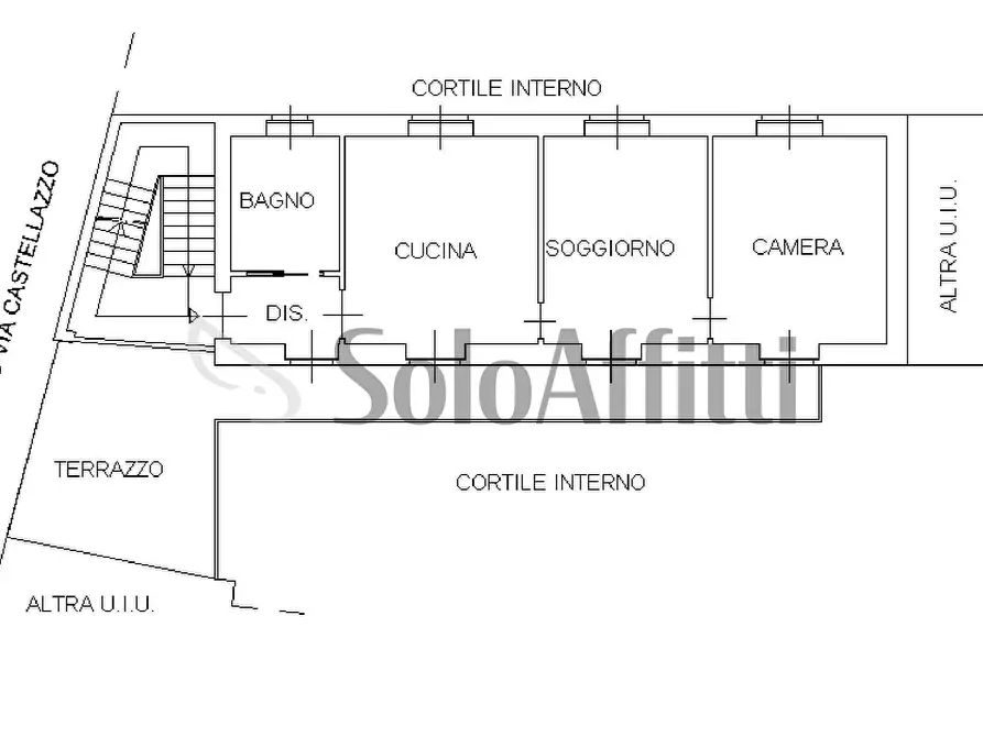 Immagine 5 di Trilocale in affitto  in Via Castellazzo a Orbassano