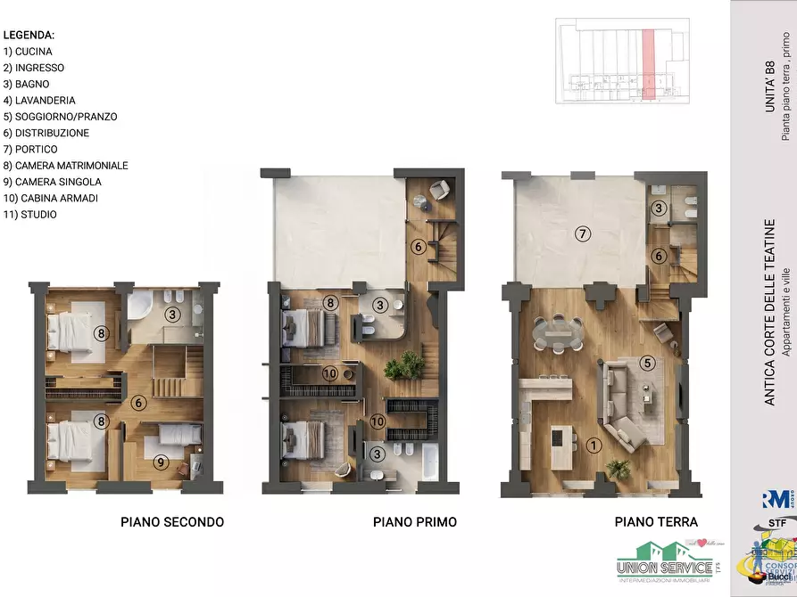 Immagine 7 di Porzione di casa in vendita  in Strada Consortile 11 a Collecchio